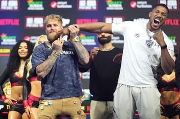 Anthony Joshua and Jake Paul