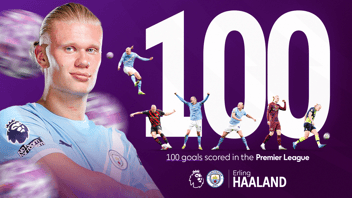 Erling Haaland 100 EPL goals 