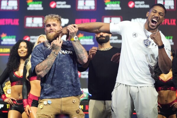 Anthony Joshua and Jake Paul